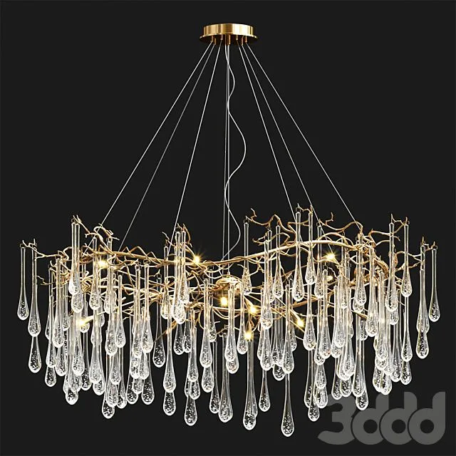 Serip Big AQUA Chandelier 3D Model
