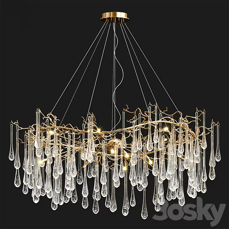 Serip Big AQUA Chandelier 3D Model