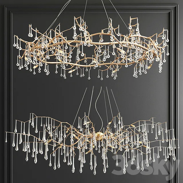 Serip Bijout Chandelier - 2 types 3DModel