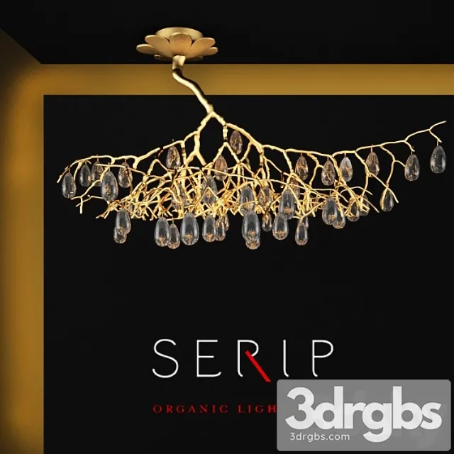Serip Fascinium Gold Luxury Lamp Luxury Decor Chandelier Drops 3D Model Free