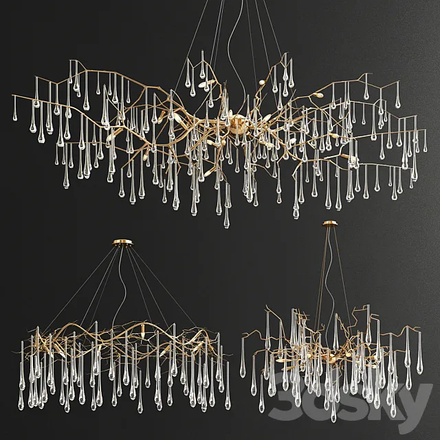 Serip Teardrop Collection - 3 type 3D Model