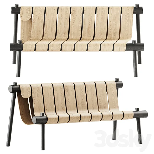 Serpentine Sofa by Nola Industrier _ Bench 3DModel