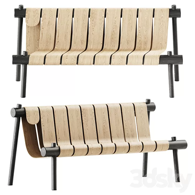 Serpentine Sofa by Nola Industrier / Bench 3D Model
