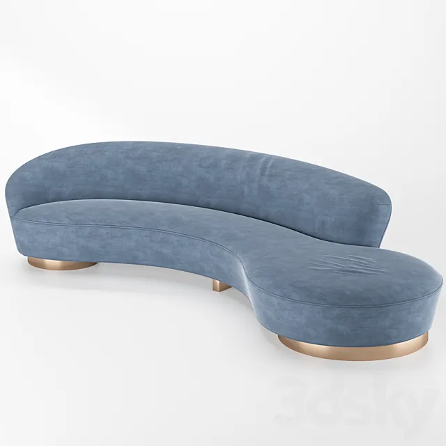 Serpentine Sofa with Arm 3D Model