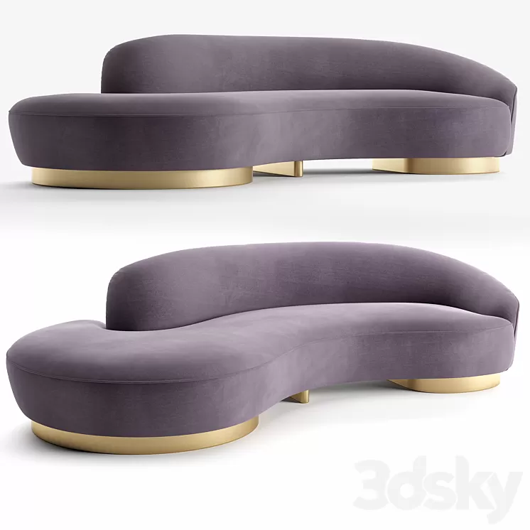 Serpentine Sofa with Arm 3D Model