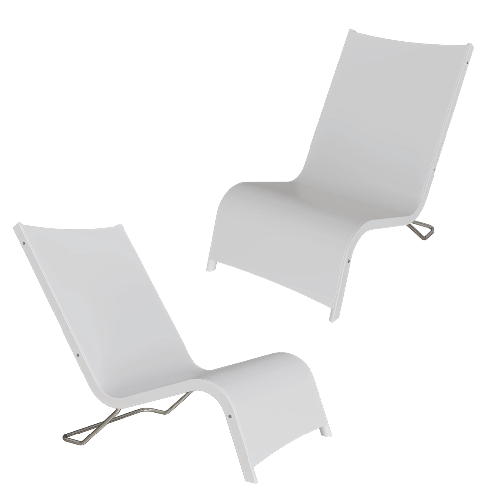 Serralunga - Deckchair Set of 2 Lazy Sdraio 3D Model