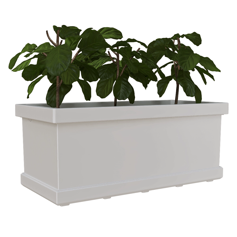 Serralunga - Planter Neoclassic Cassetta Liscia 3D Model