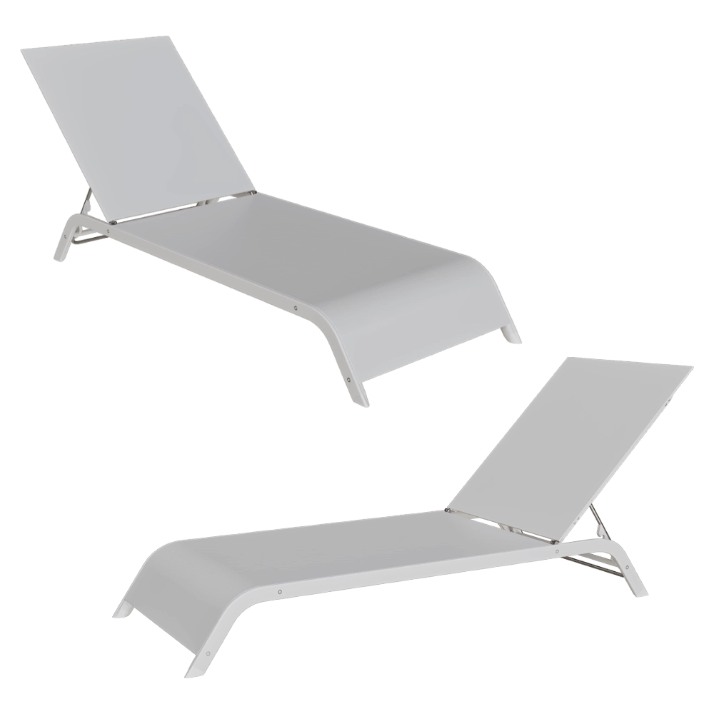 Serralunga - Sunbed Lazy Lettino Set of 2 3D Model