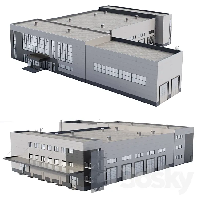 Service Station 3D Model