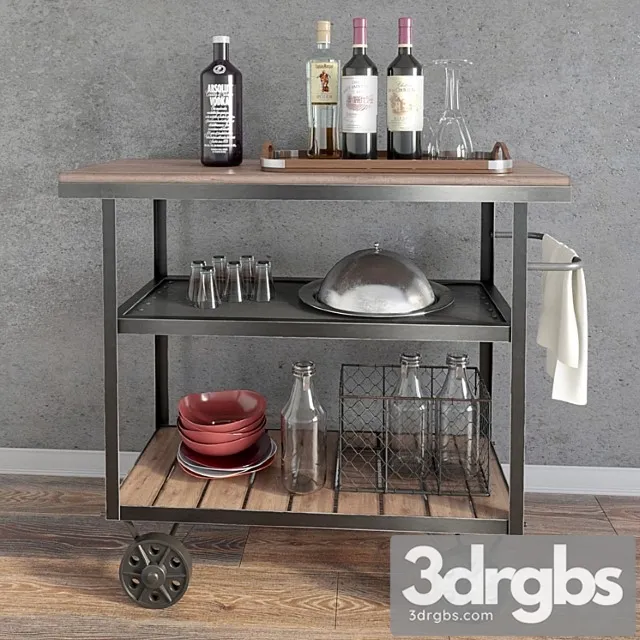 Serving Cart Nazya 3D Model Free