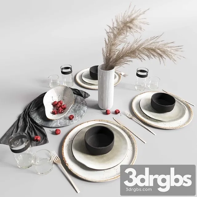 Serving set 3D Model Free