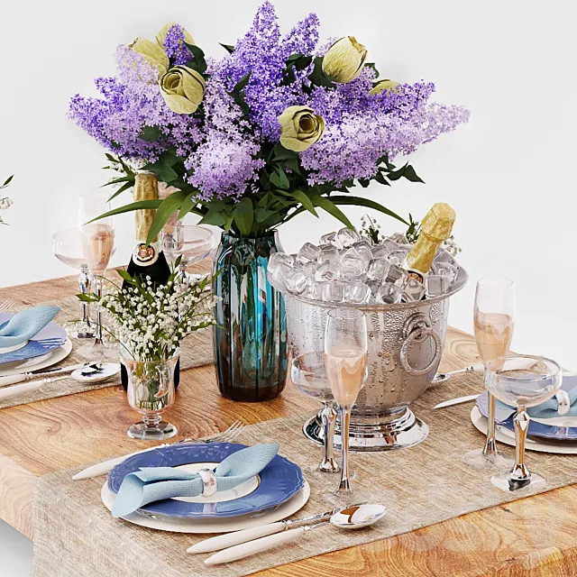 Serving with lilacs 3DModel