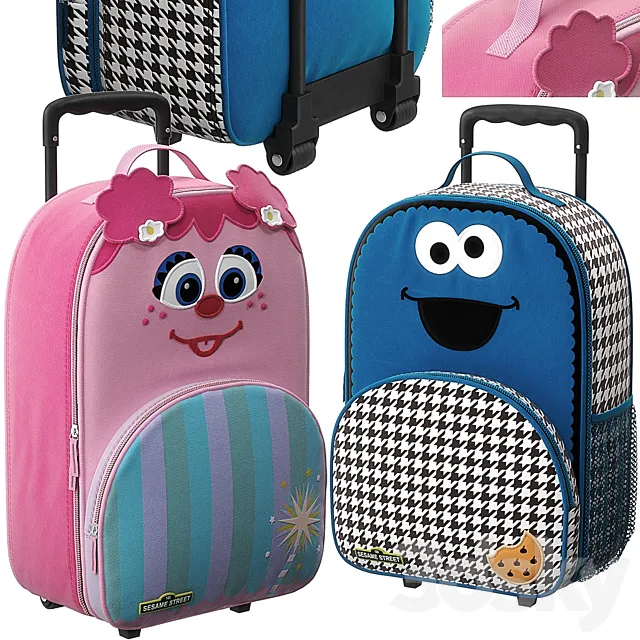 Sesame street luggage model 3D Model