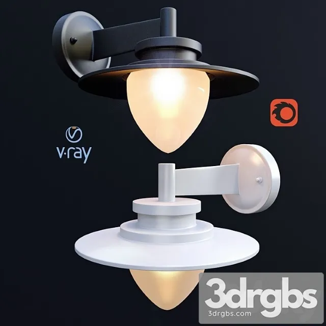 Sesma outdoor lighting wall lamps from the company lucide belgium. 3D Model Free