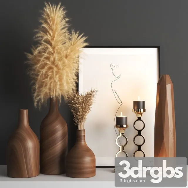 Set 151 Wood 3D Model Free