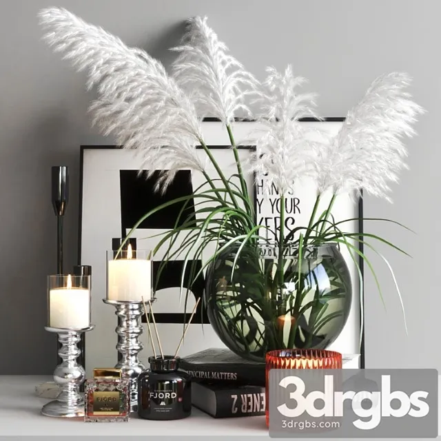 Set 356 Cortaderia 3D Model Free