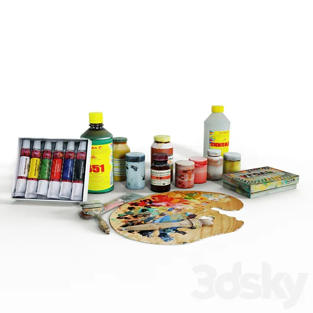 Set "Art Workshop" 3DModel