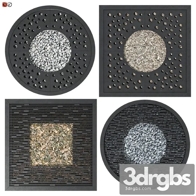 Set Barrel grids for wood 02 3D Model Free