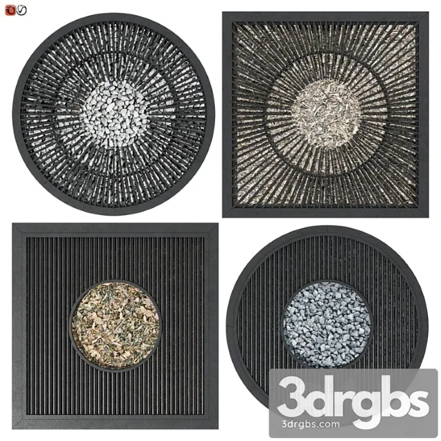 Set barrel grids for wood 04 3D Model Free