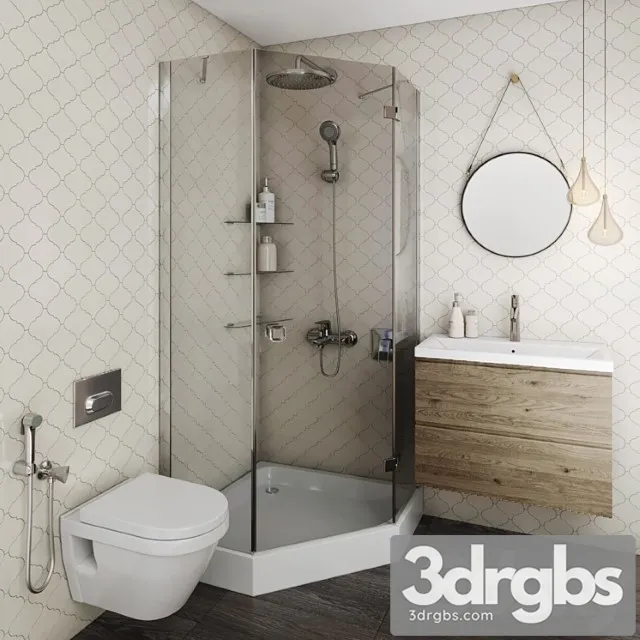Set Bathroom 3 3D Model Free