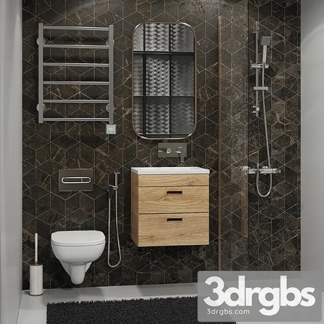 Set Bathroom 7 3D Model Free