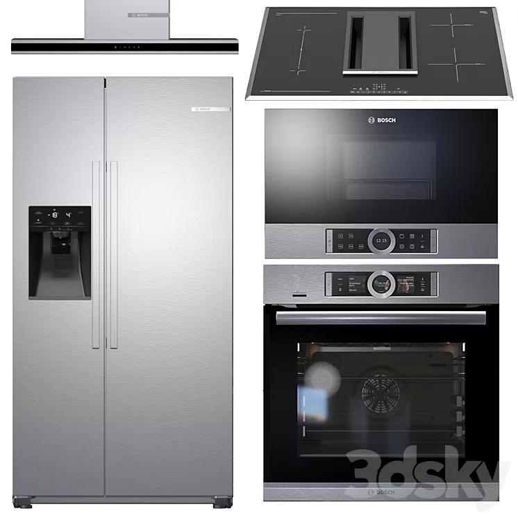Set BOSCH Appliance 3D Model