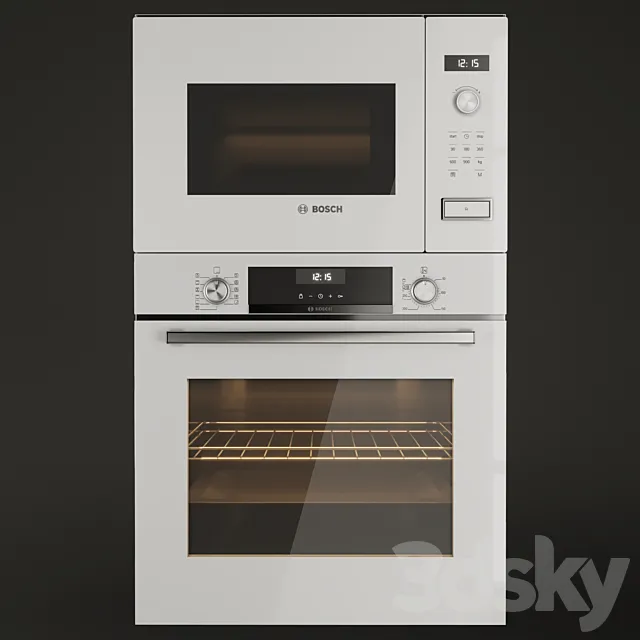 Set Bosch oven 3DModel