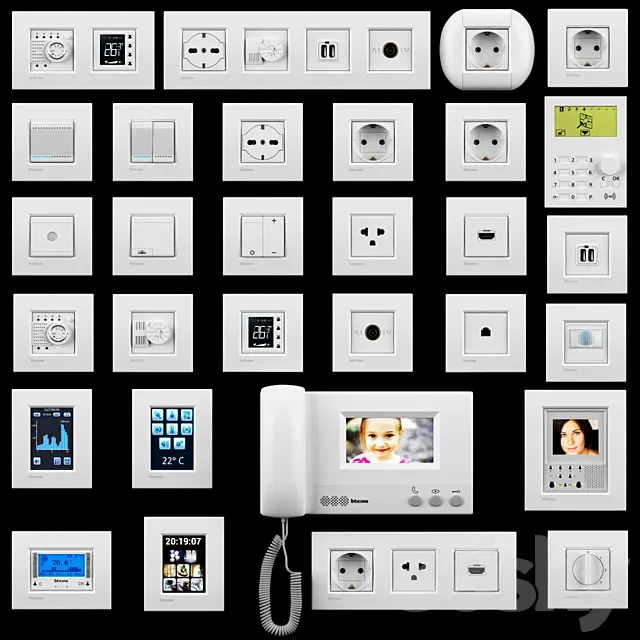 Set Bticino Livinglight & Air 3DModel