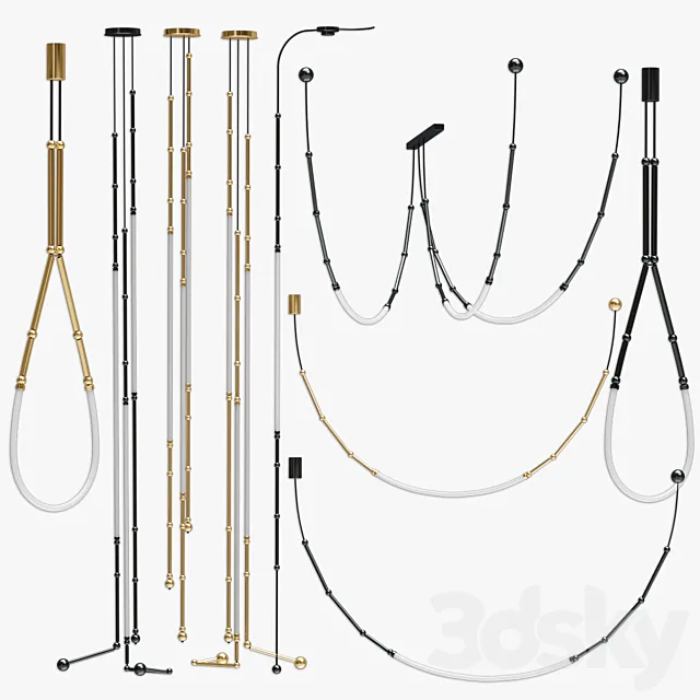 Set Chandelier LEDA Pocket 3D Model