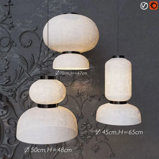 Set chandeliers Tradition Formakami 3D Model