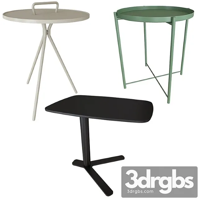 Set coffee table 002. ikea gladom. yo lapalma. jersey 2 3D Model Download