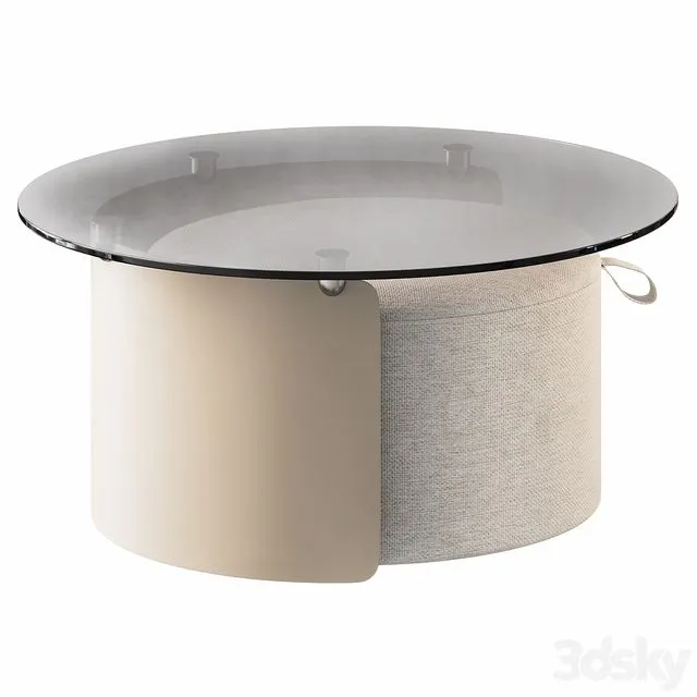 Set coffee table and pouf Dogli from LA REDOUTE INTERIEURS 3D Model
