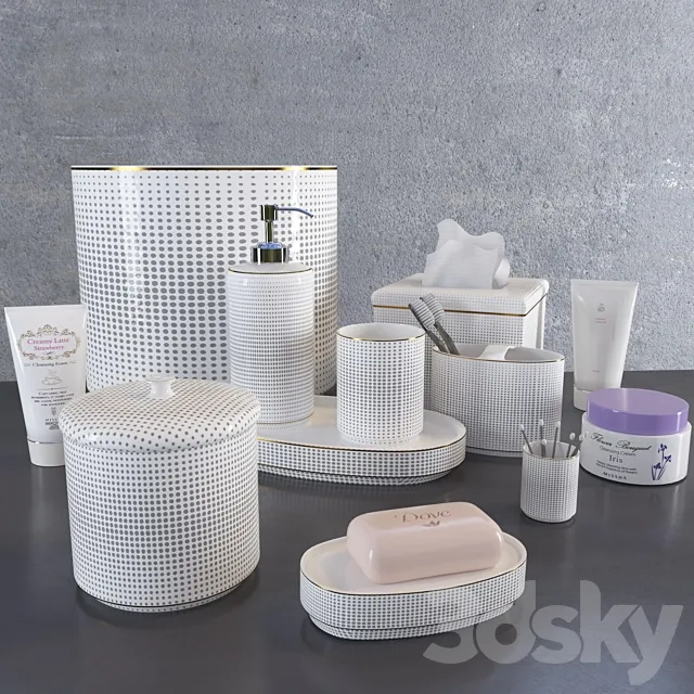 Set Crillon accessories for bath 3DModel