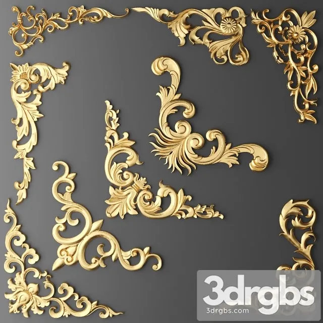 Set Decor Stucco 3 3D Model Free
