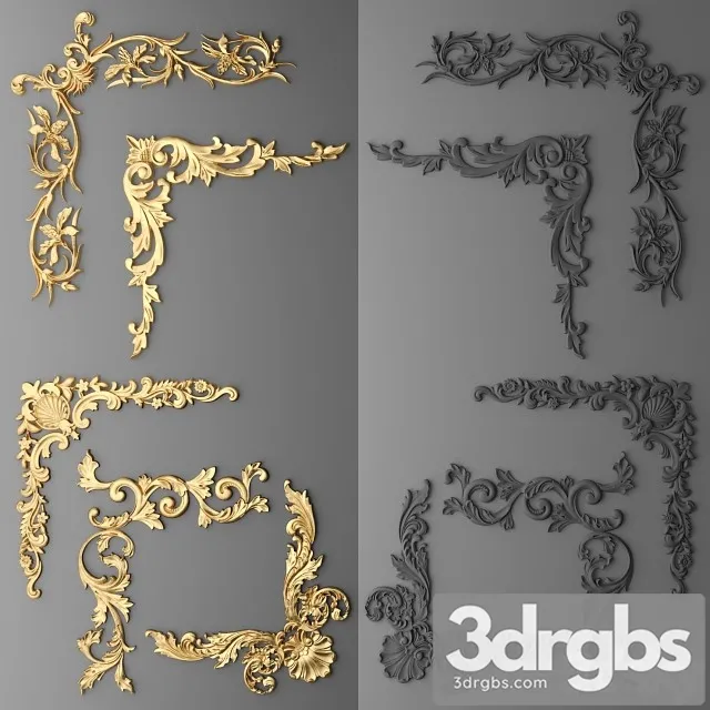 Set Decor Stucco 3D Model Free