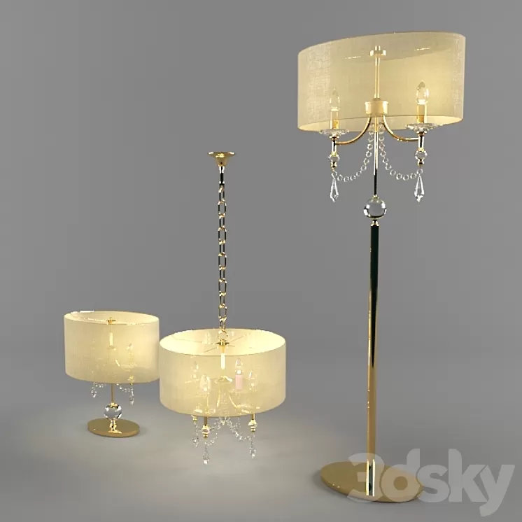 Set fixtures Paralume 3D Model