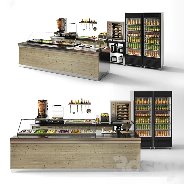 Set for a cafe 3DModel