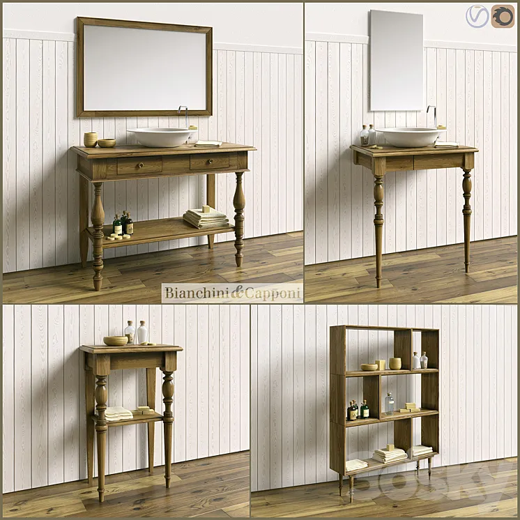 Set for bathroom BIANCHINI CAPPONI PROVENZALE 3D Model Free
