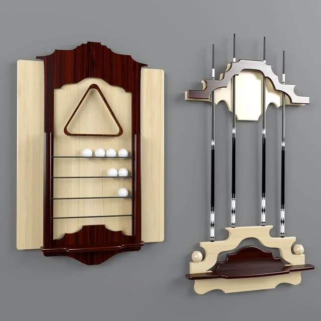 Set for billiards 3D Model