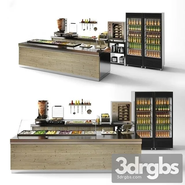 Set For Cafe 3D Model Free
