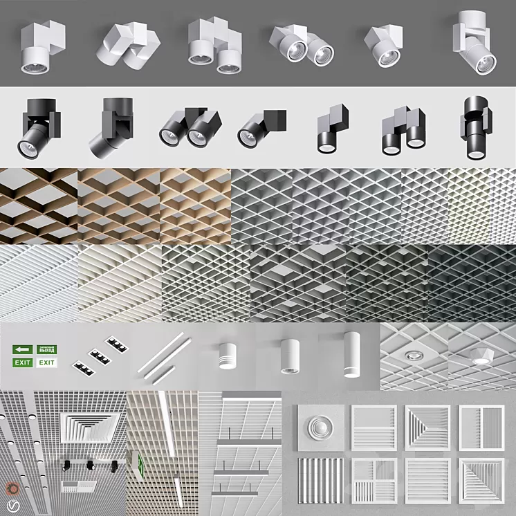 Set for ceilings Grilyato 2 3D Model Free Download