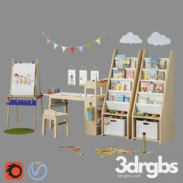 Set For Children 3D Model Free