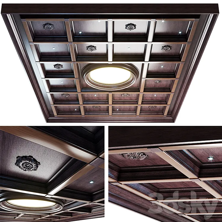 Set for coffered ceiling No. 4 - wenge color Free Download