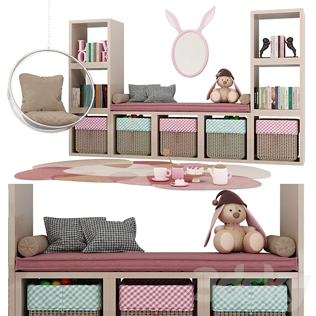 Set for decorating a nursery 3D Model