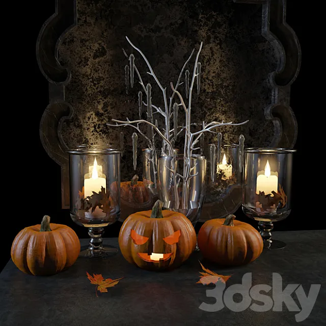 Set for Halloween 3D Model
