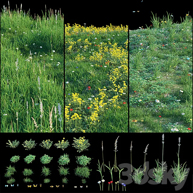 Set for landscaping 3 3DModel