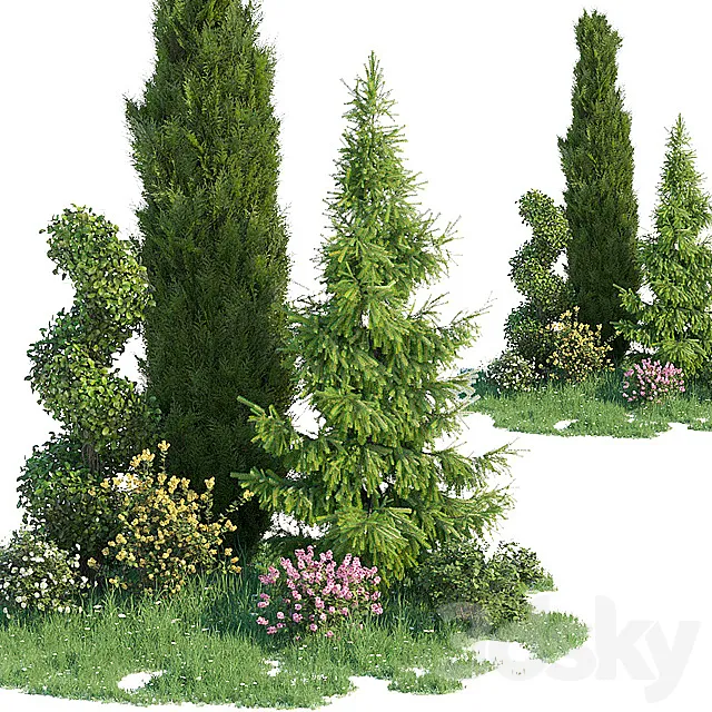 Set for landscaping 4 3DModel