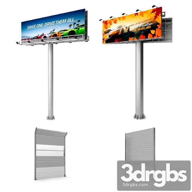 Set for motorway no. 2 3D Model Free