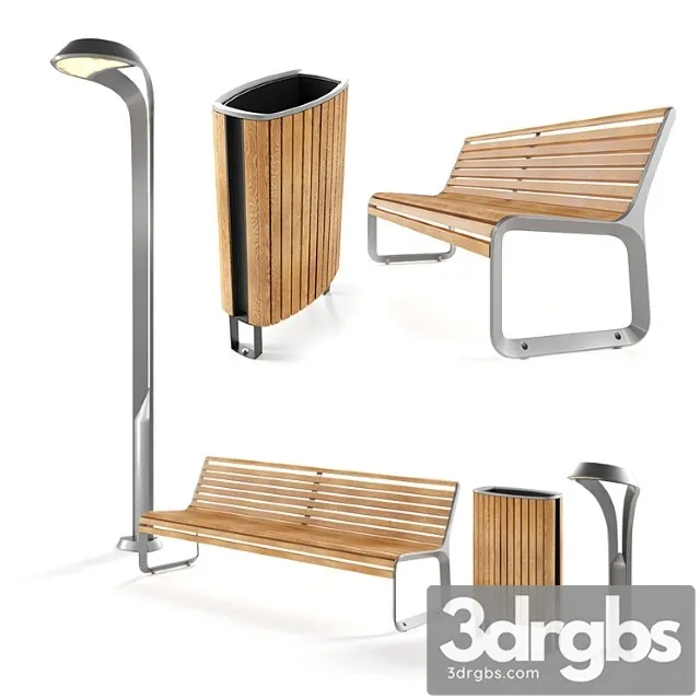 Set for the park 3D Model Free