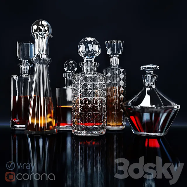 Set for whiskey bar 3DModel